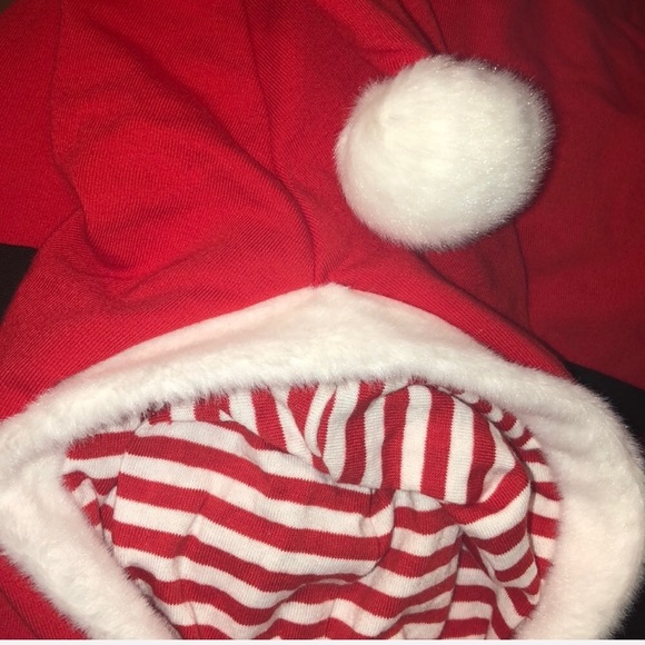 CAT & JACK Baby Santa BodySuit Hooded Jumpsuit - Picture 3 of 6